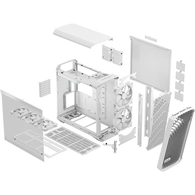 Fractal Design Torrent RGB TG Clear Tint - weiss