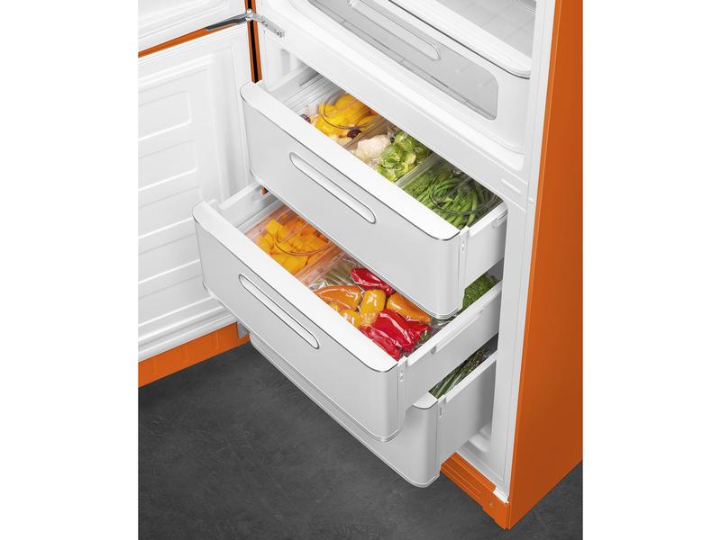 SMEG Réfrigérateur congélateur FAB32LOR5 Orange, Gauche