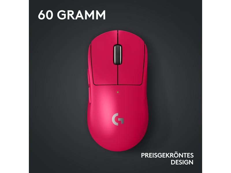 Logitech Gaming-Maus Pro X Superlight 2 Lightspeed Magenta