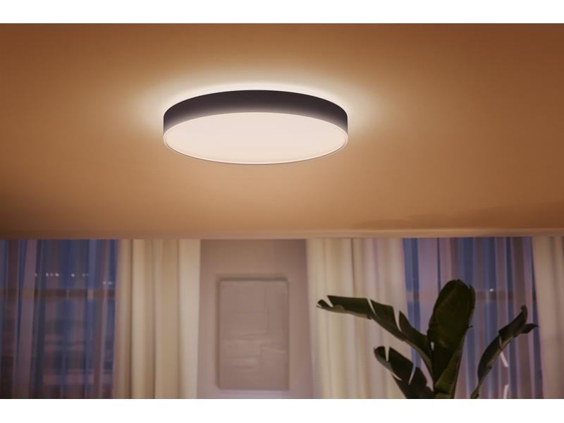 Philips Hue White Amb. Enrave plafonnier XL noir 6500 lm + dimmer