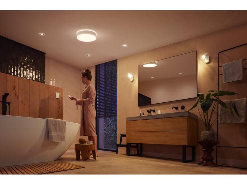 Philips Hue White Amb. Devere Plafonnier M blanc 1900 lm + variateur d'intensité lumineuse