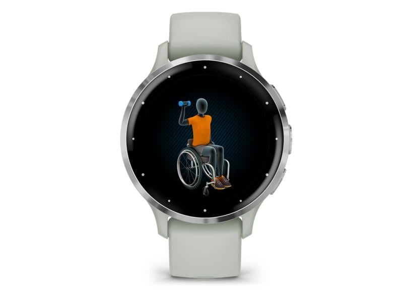 GARMIN Montre de sport Venu 3S Salbeigrau / Silber