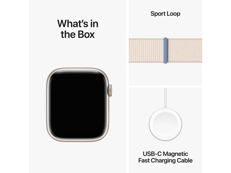 Apple Watch Series 9 45 mm Alu Polarstern Loop