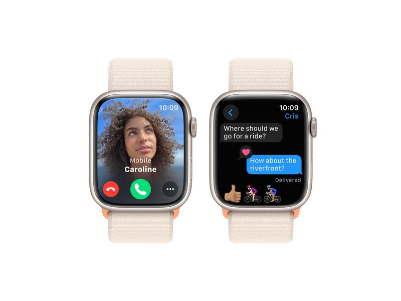 Apple Watch Series 9 45 mm Aluminium Étoile Polaire Boucle