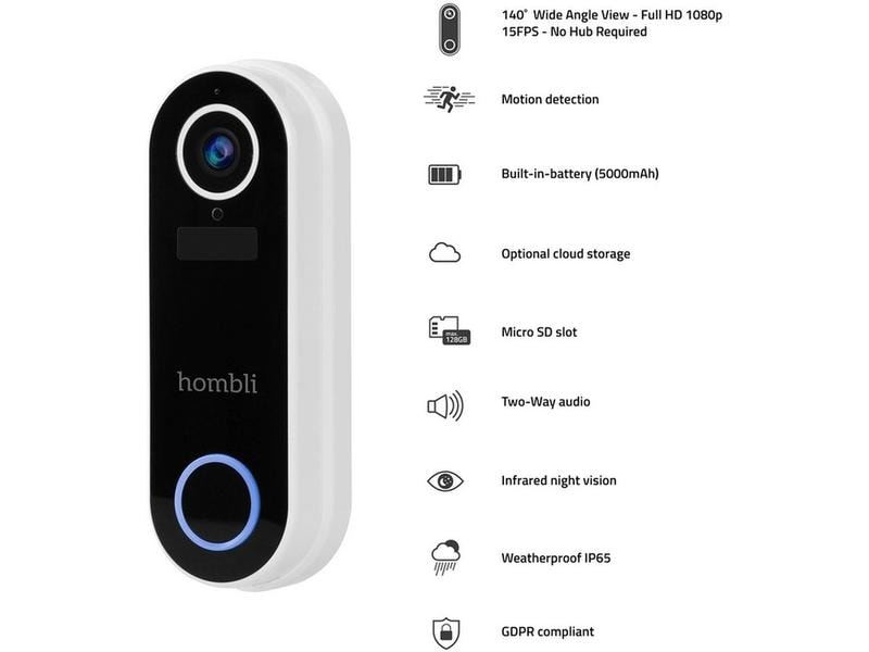 hombli Smart Doorbell Pack, Weiss