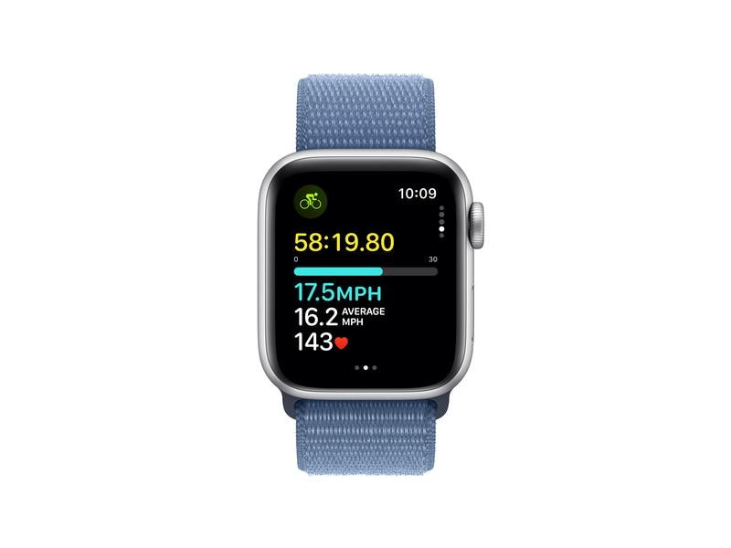 Apple Watch SE 2023 40 mm GPS Alu Silber Loop Winterblau