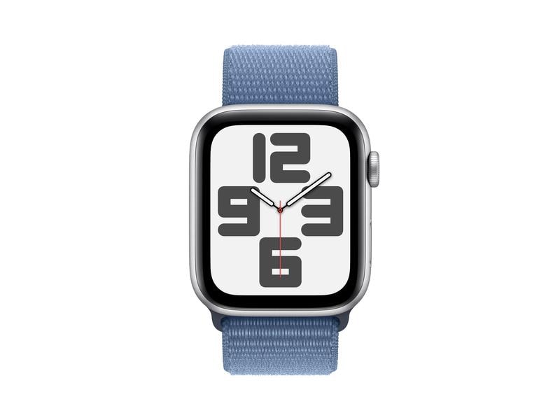 Apple Watch SE 2023 44 mm LTE Alu Silber Loop Winterblau