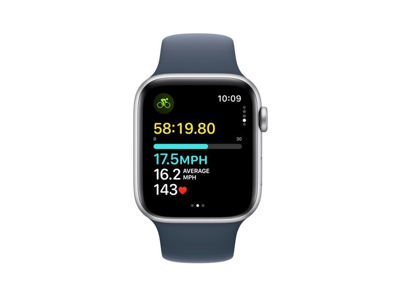 Apple Watch SE 2023 44 mm GPS Alu Sil. Sport Bleu tempête S/M