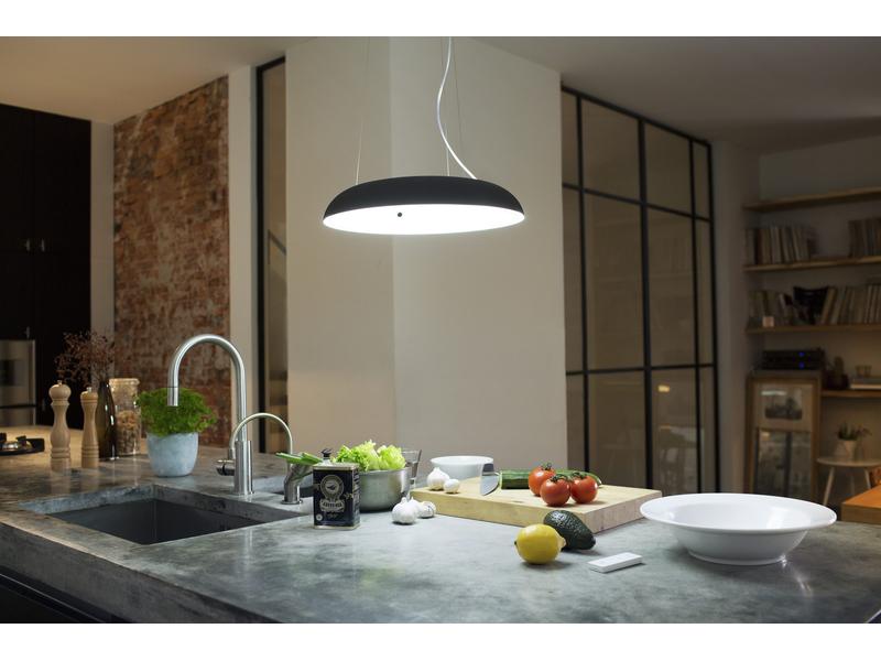 Philips Hue White Amb. Amaze suspension noir 2750 lm + dimmer