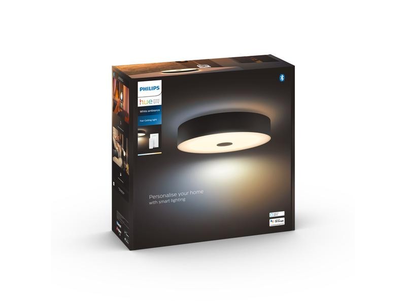 Philips Hue White Amb. Fair Plafonnier noir 2750 lm + variateur d'intensité lumineuse