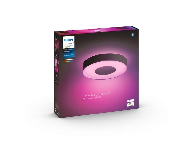 Philips Hue White & Col. Amb. Infuse Plafonnier M noir