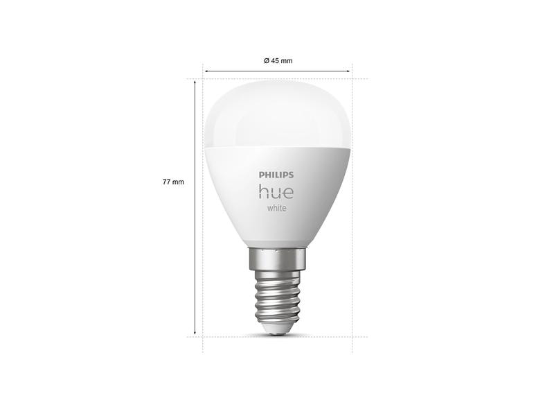 Philips Hue Ampoule White E14 Lustre pack de deux 2 x 470 lm