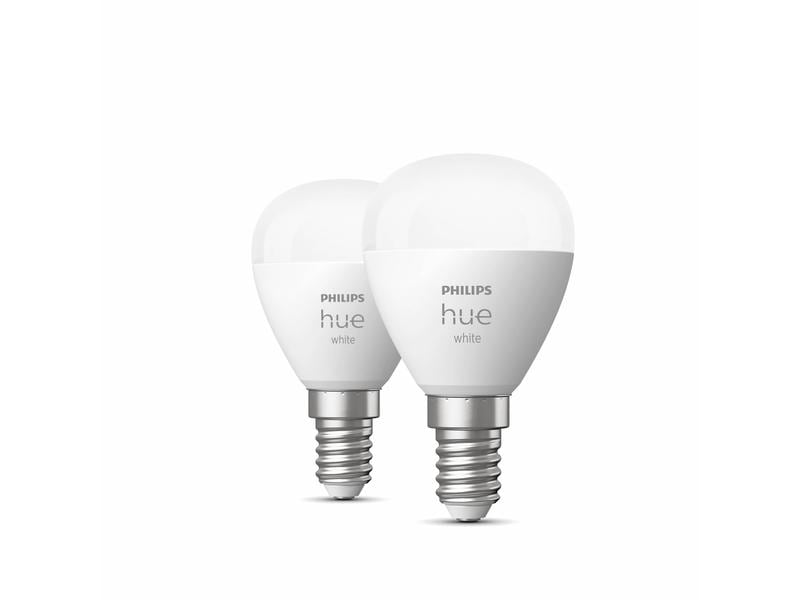 Philips Hue Ampoule White E14 Lustre pack de deux 2 x 470 lm