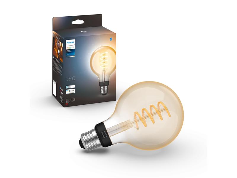 Philips Hue White Ambiance E27 pack individuel Globe G93 filament 550 lm