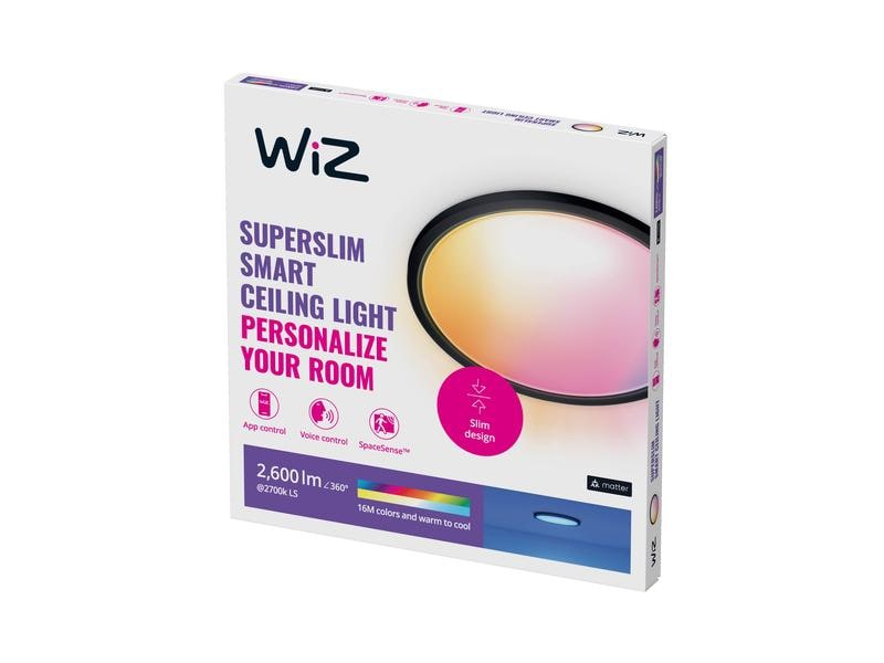 WiZ SuperSlim Tunable White & Color 2450 lm noir