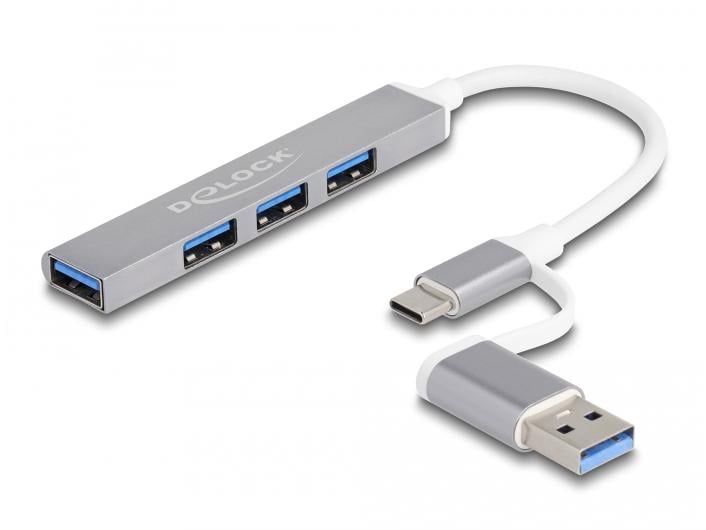 Delock Station d'accueil Hub USB type C ou USB type A (64214)