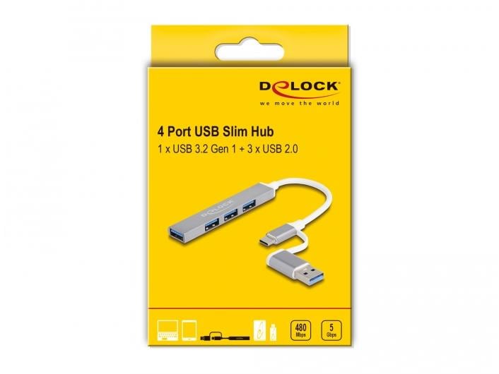 Delock Station d'accueil Hub USB type C ou USB type A (64214)