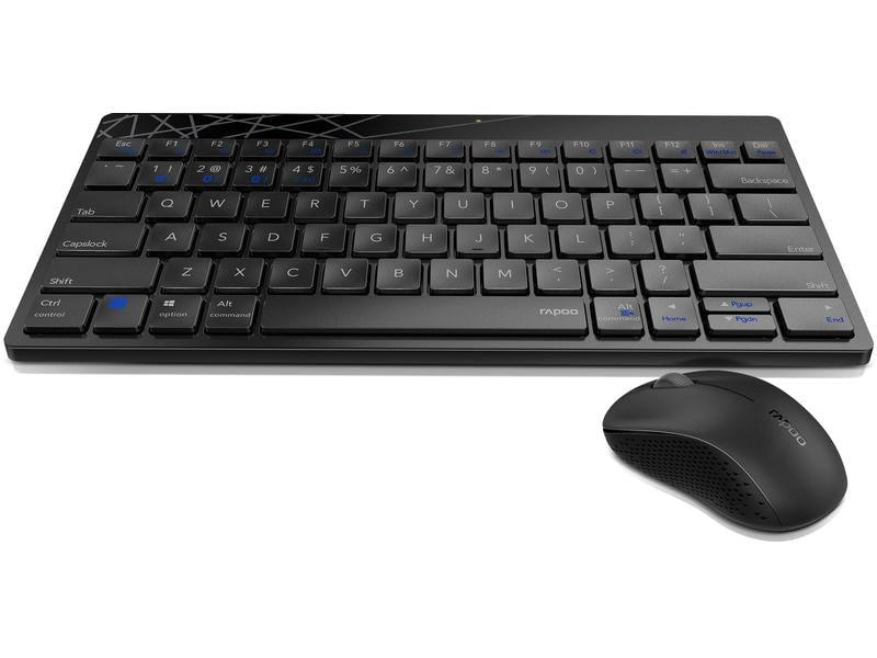 Rapoo Tastatur-Maus-Set 8000M Schwarz/Grau