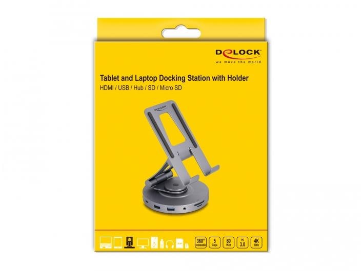 Delock Dockingstation USB-C - 360° drehbar