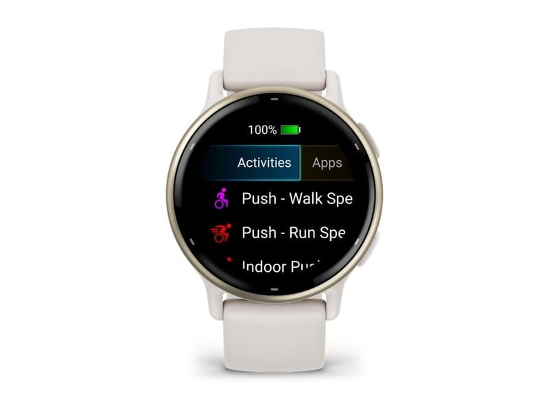 GARMIN Montre de sport GPS Vivoactive 5 Ivoire/or crème