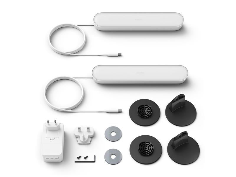 Philips Hue White &amp; Color Ambiance Play 2er-Pack Lightbar Basis Weiss