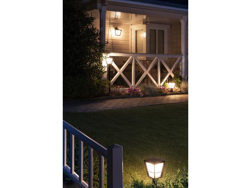 Philips Hue White & Col. Amb. lampe d'allée Econic noire