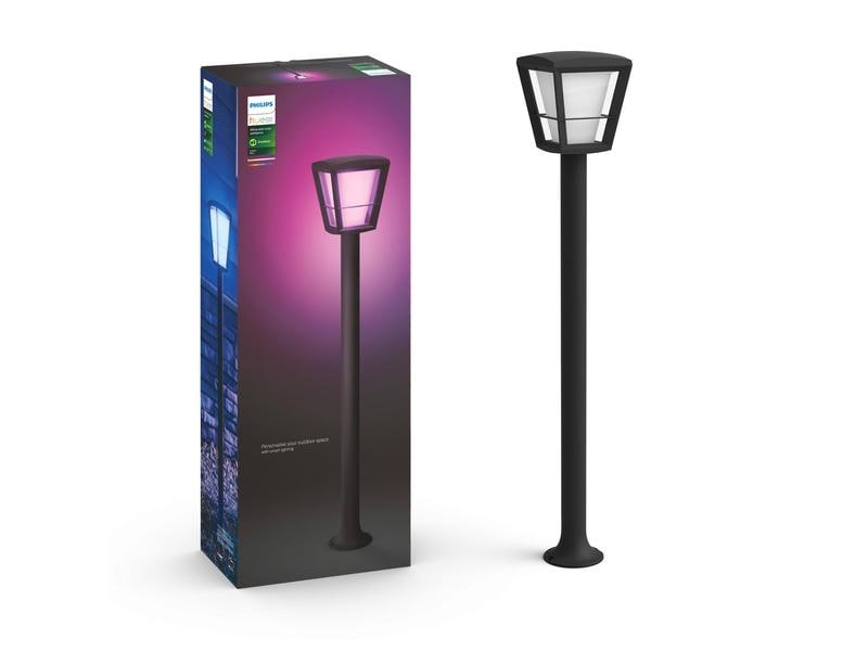 Philips Hue White & Col. Amb. lampe d'allée Econic noire