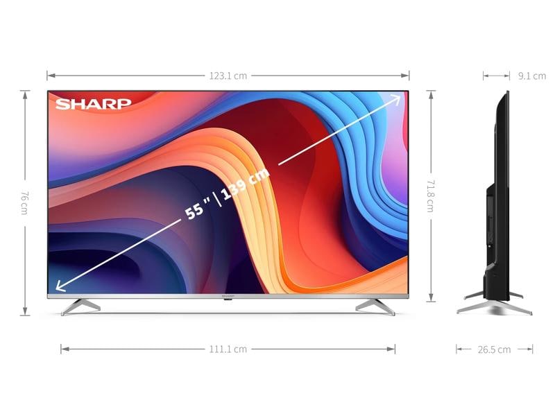 Sharp TV 55GP6260E 55", 3840 x 2160 (Ultra HD 4K), QLED