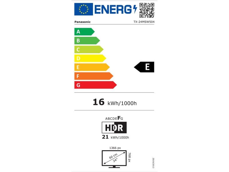 Panasonic TV TX-24MSW504 24", 1366 x 768 (WXGA), LED-LCD