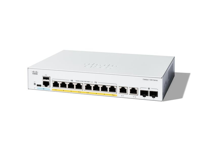 Cisco PoE+ Switch Catalyst C1300-8P-E-2G 10 Port