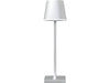 xoxo design ag Akku-Tischleuchte X2, 3W, 3000K, 38 cm, Silber