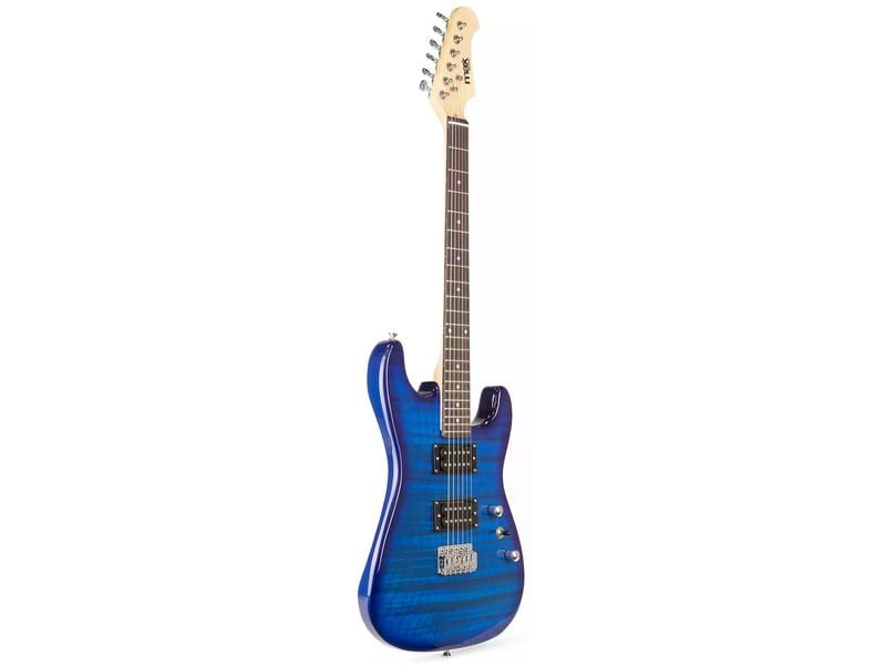 MAX Guitare électrique GigKit Quilted Style bleu