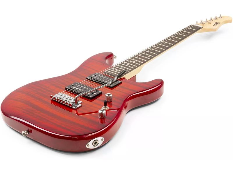 MAX Guitare électrique GigKit Quilted Style rouge