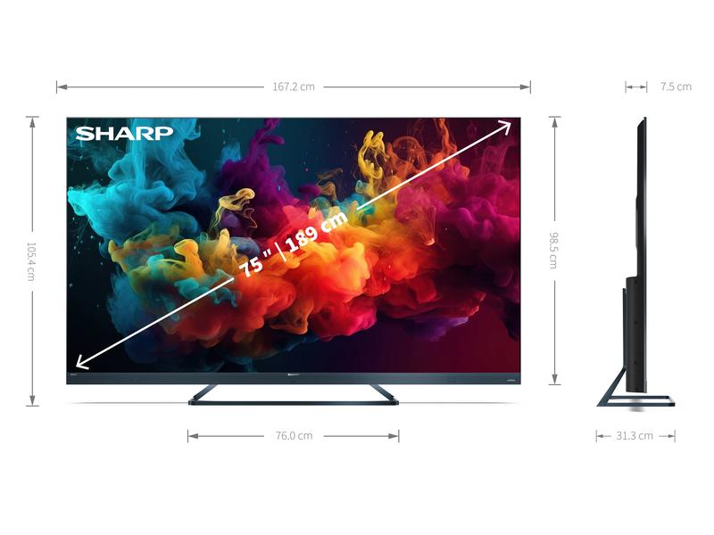 Sharp TV 75FQ5EG 75", 3840 x 2160 (Ultra HD 4K), LED-LCD