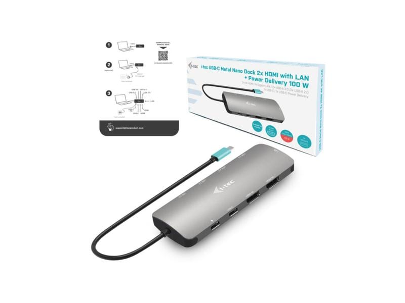 i-tec Station d'accueil USB-C 4K Metal Nano Dock HDMI