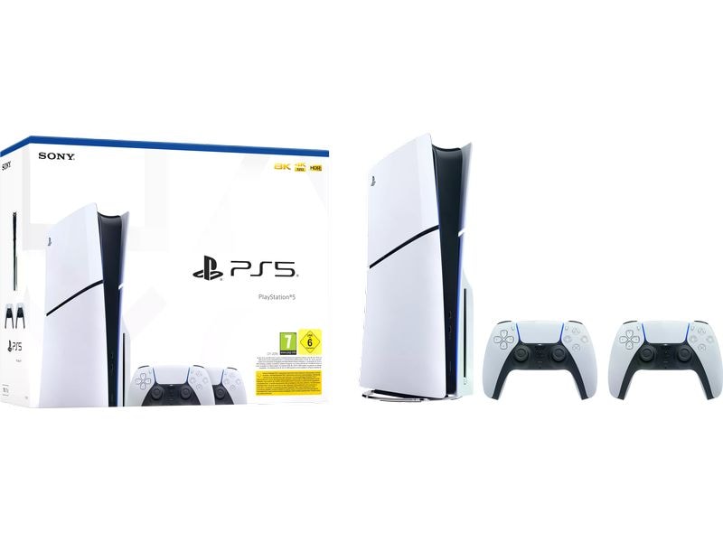 Sony Console de jeu PlayStation 5 Slim – Disc Edition 2x DualSense