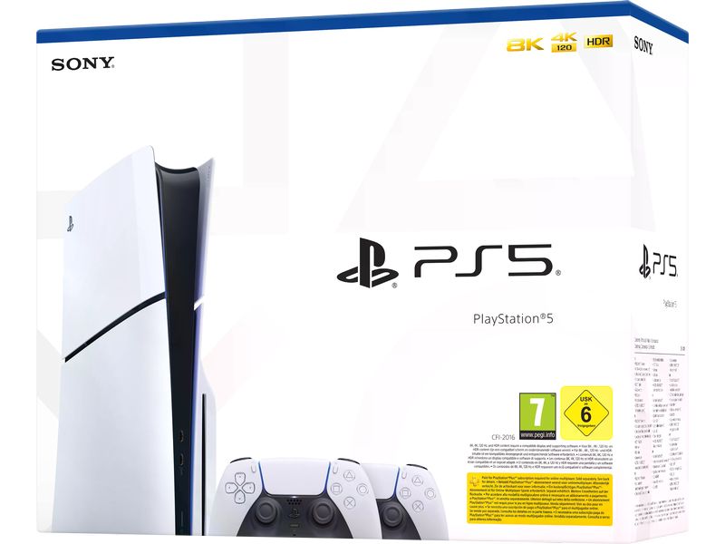 Sony Spielkonsole PlayStation 5 Slim – Disc Edition 2x DualSense