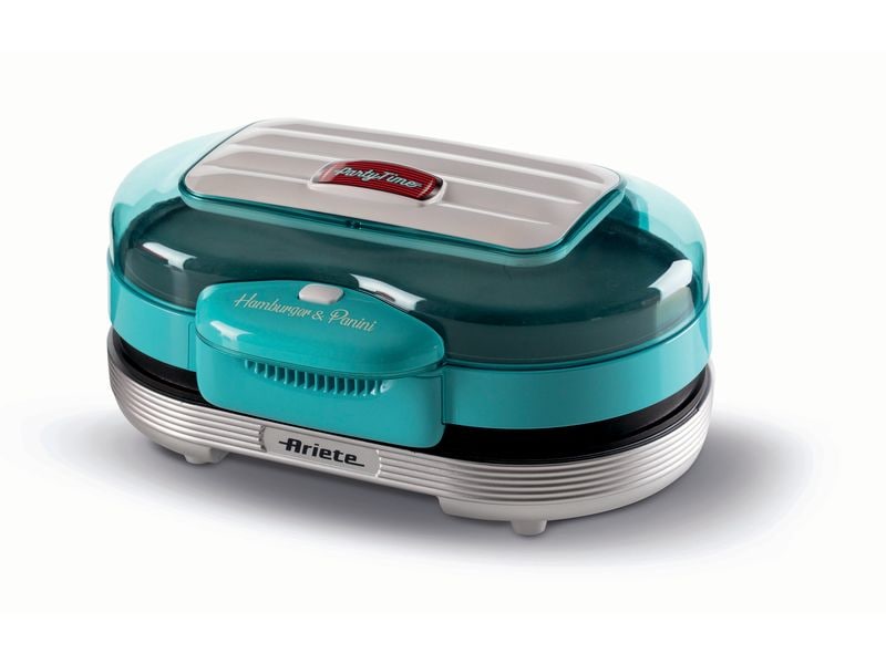 Ariete Appareil à hamburgers Party Time ARI-205-BL 1200 W, Bleu