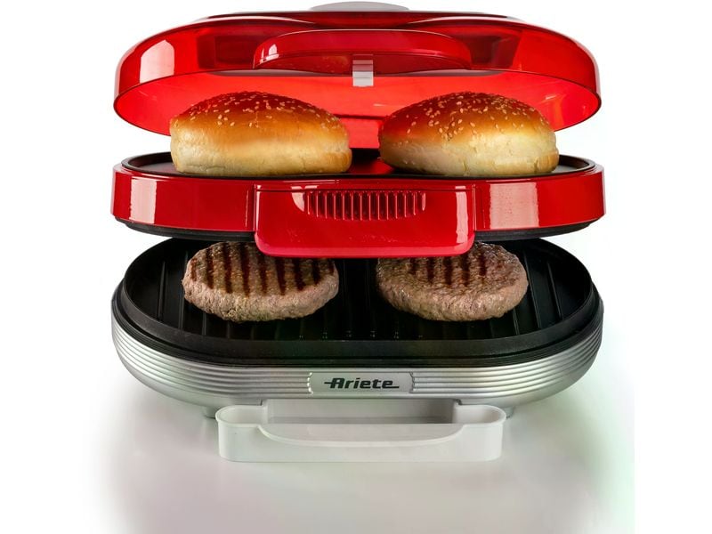 Ariete Hamburger-Grill Party Time ARI-205-RD 1200 W, Rot/Weiss