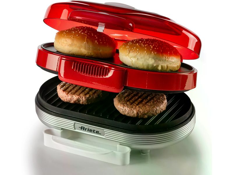 Ariete Hamburger-Grill Party Time ARI-205-RD 1200 W, Rot/Weiss