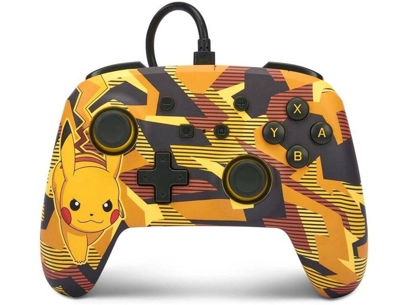 Power A Enhanced Wired Controller Camo Storm Pikachu