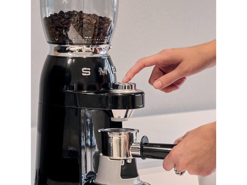 SMEG Moulin à café 50's Style CGF11BLEU Noir