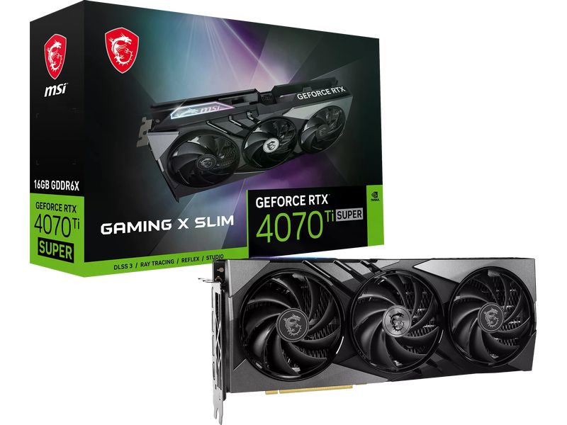 MSI Grafikkarte GeForce RTX 4070 Ti Super 16 GB Gaming X Slim