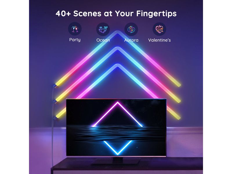 Govee Lampe murale Glide, 6+1, 1.8 m, RGBIC