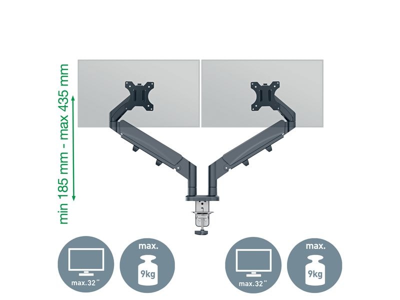 Leitz Ergo Bras du moniteur double