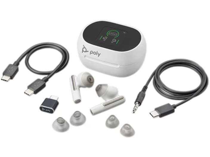 Poly Headset Voyager Free 60+ MS USB-C, Weiss