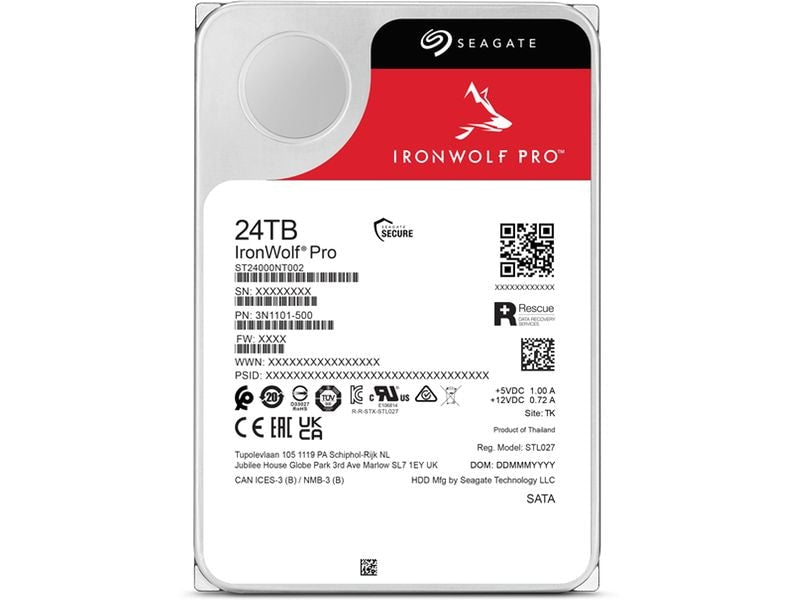 Seagate Harddisk IronWolf Pro 3.5" SATA 24 TB