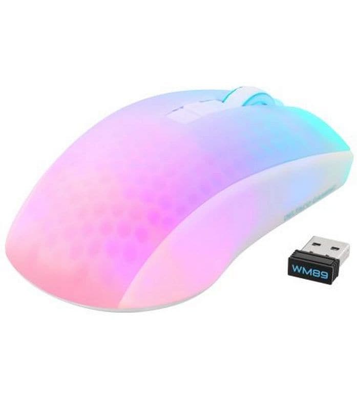 DELTACO Souris de gaming GAM-145-W Blanc/Trasparent