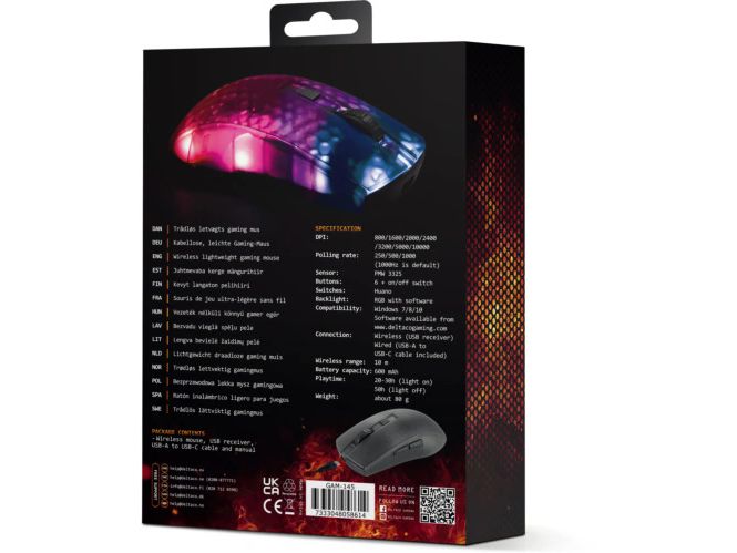 DELTACO Souris de gaming GAM-145 Noir