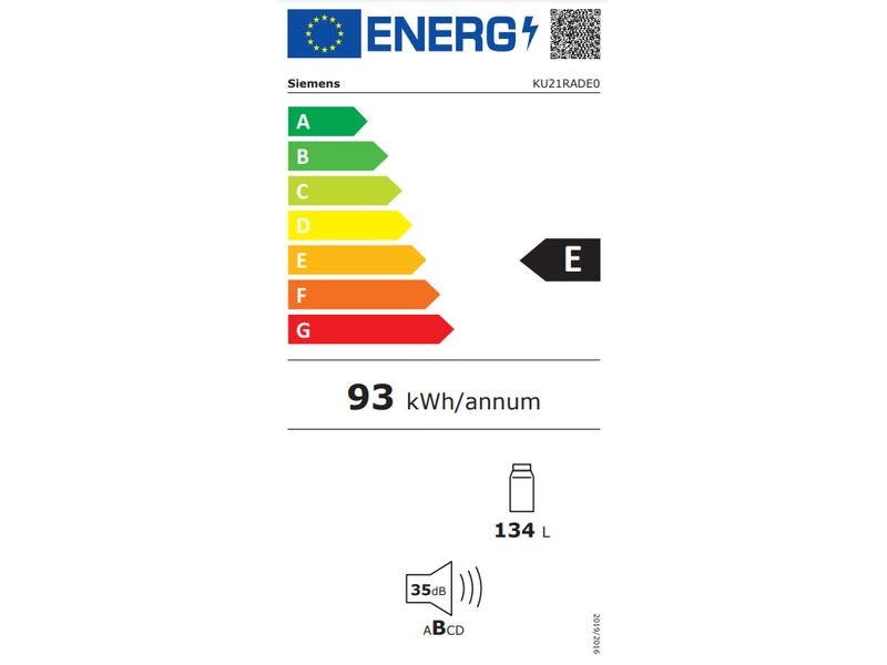 Siemens Réfrigérateur encastré KU21RADE0 Droite/Changeable